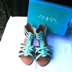 New in box gladiator sandals color mint size 6